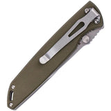 SKIF Knives Stylus Linerlock SW Olive IS-009OG - Stonewashed 8Cr13MoV Blade, Olive G10 Handle, Thumb Stud by SKIF Knives
