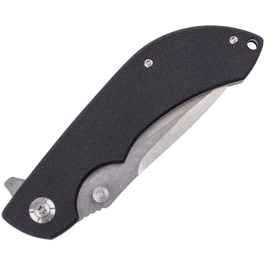 SKIF Knives Spyke Linerlock SW Black IS-011B - Stonewashed 3.5-Inch 8Cr13MoV Blade Black G10 Handle by SKIF Knives