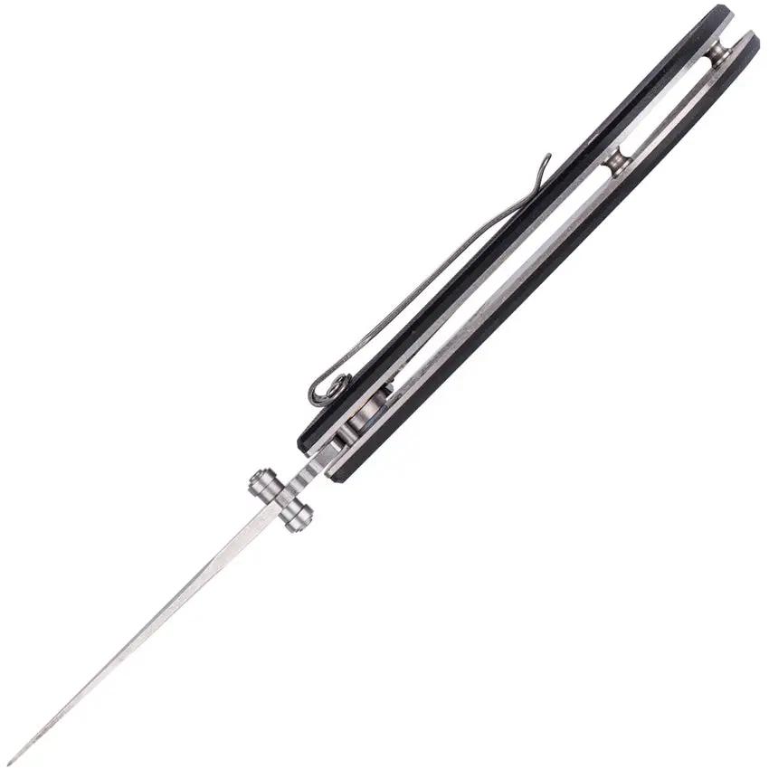 SKIF Knives Spyke Linerlock SW Black IS-011B - Stonewashed 3.5-Inch 8Cr13MoV Blade Black G10 Handle by SKIF Knives