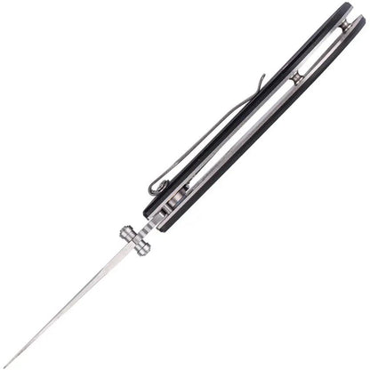 SKIF Knives Spyke Linerlock SW Black IS-011B - Stonewashed 3.5-Inch 8Cr13MoV Blade Black G10 Handle by SKIF Knives