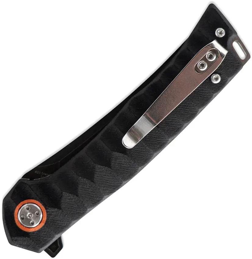 Skallywag Tactical Sao Feng Linerlock G10 Knife - Black PVD Coated 420 Stainless Tanto Blade by Skallywag Tactical