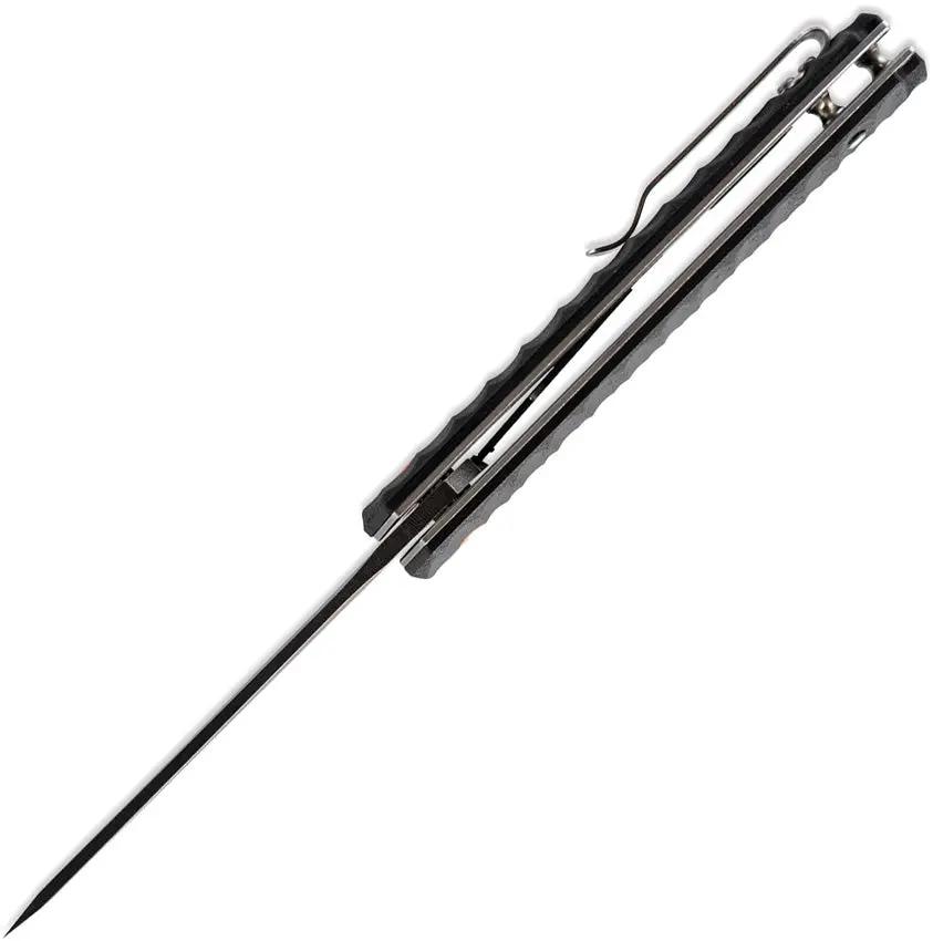 Skallywag Tactical Sao Feng Linerlock G10 Knife - Black PVD Coated 420 Stainless Tanto Blade by Skallywag Tactical