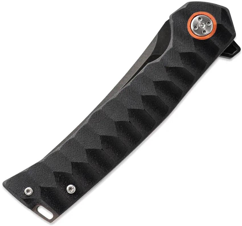 Skallywag Tactical Sao Feng Linerlock G10 Knife - Black PVD Coated 420 Stainless Tanto Blade by Skallywag Tactical