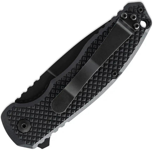 Skallywag Tactical Sentrax Linerlock - Black PVD 154CM Blade With G10 Handle And Extended Tang, Pocket Clip by Skallywag Tactical