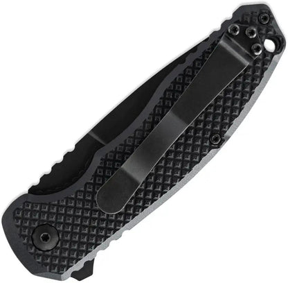Skallywag Tactical Sentrax Linerlock - Black PVD 154CM Blade With G10 Handle And Extended Tang, Pocket Clip by Skallywag Tactical