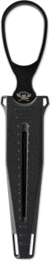 Skallywag Tactical D2 Dagger - Black PVD Coated D2 Tool Steel Blade, One-Piece Construction, Finger Ring by Skallywag Tactical