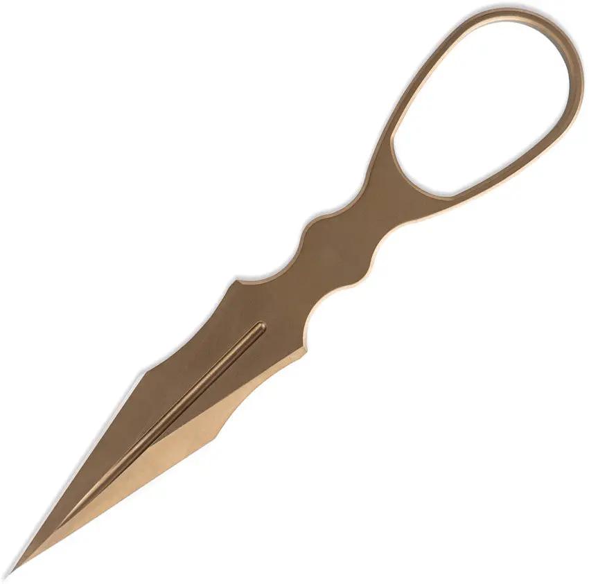 Skallywag Tactical D2 Dagger FDE - 7.75 Inch Overall D2 Tool Steel Blade With Dark Earth PVD Coat And MOLLE Sheath by Skallywag Tactical