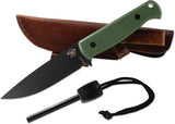 Skallywag Tactical Wanderer Fixed Blade - Green G10 Handle PVD Coated 154CM Drop Point by Skallywag Tactical