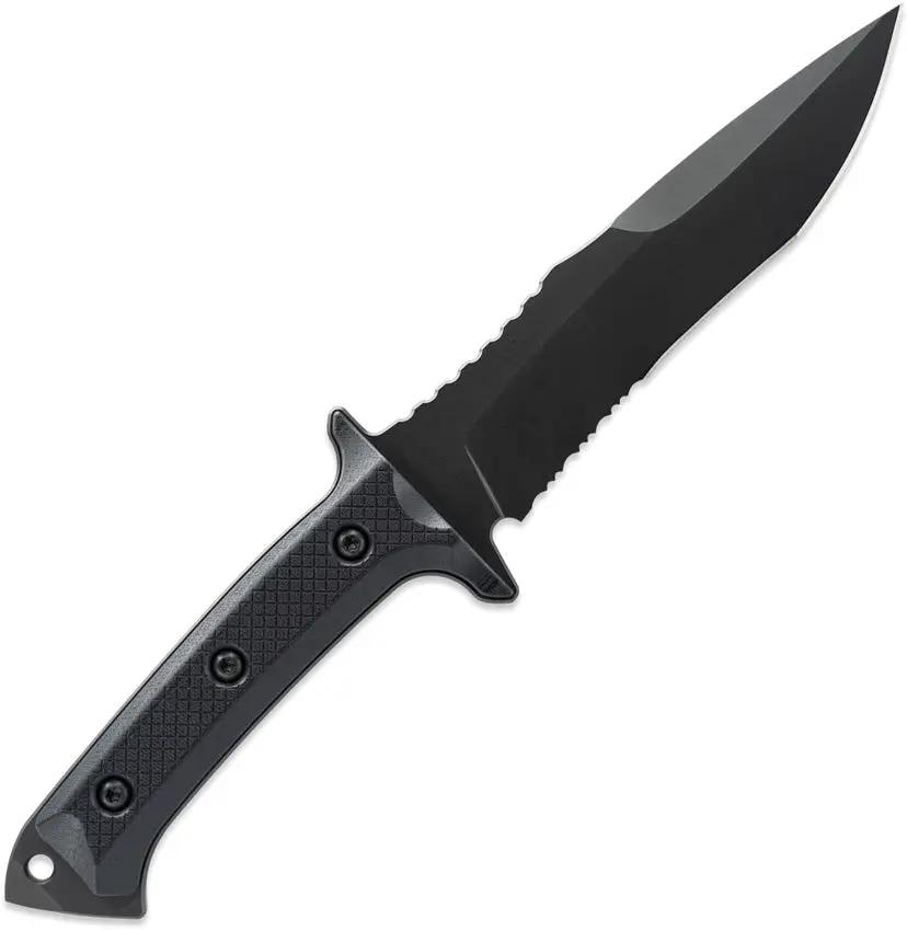 Skallywag Tactical Riptide Fixed Blade Spear - 12 Inch D2 Steel With Black PVD Coat And Full Tang by Skallywag Tactical