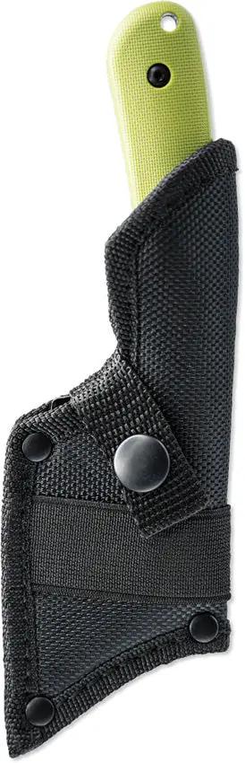 Skallywag Tactical Mantis Fixed Blade Knife - Full Tang PVD Coated Hammered Cleaver Blade With Green Nylon Handle by Skallywag Tactical