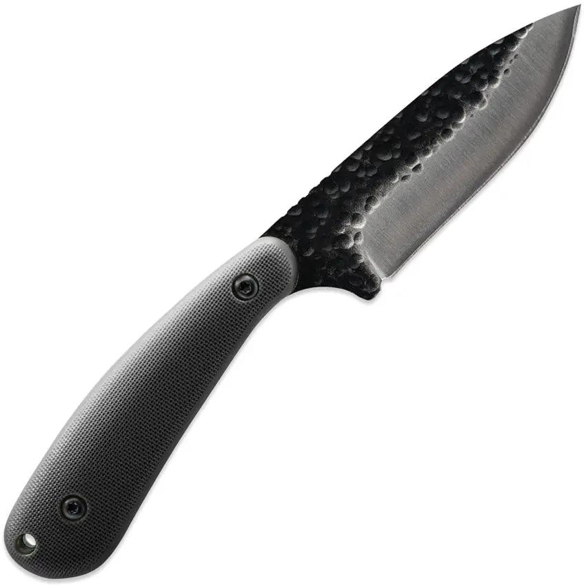 Skallywag Tactical Fireside Fixed Blade - Hammered Finish 3-Inch Blade, Full Tang, Black Nylon Handle by Skallywag Tactical