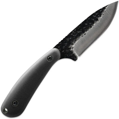 Skallywag Tactical Fireside Fixed Blade - Hammered Finish 3-Inch Blade, Full Tang, Black Nylon Handle by Skallywag Tactical