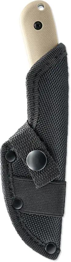 Skallywag Tactical Scorpion Fixed Blade Knife - Tan Nylon Handle, 7 Inch Overall, Hammered 420 Stainless Skinner Blade by Skallywag Tactical