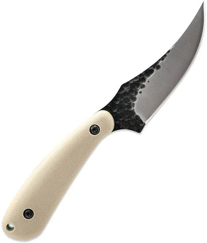 Skallywag Tactical Scorpion Fixed Blade Knife - Tan Nylon Handle, 7 Inch Overall, Hammered 420 Stainless Skinner Blade by Skallywag Tactical