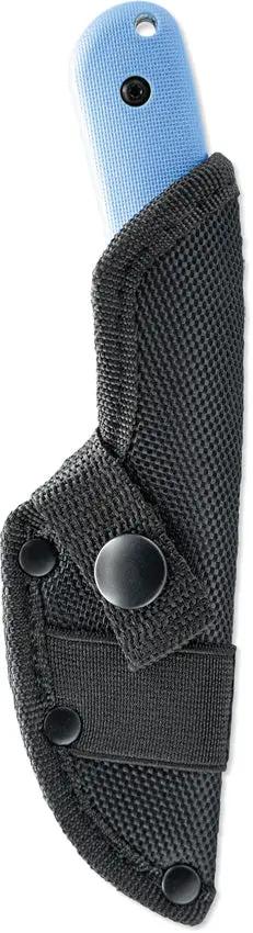 Skallywag Tactical Scorpion Fixed Blade Knife - Hammered 420 Stainless Skinner, Blue Nylon Handle, Full Tang by Skallywag Tactical