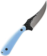 Skallywag Tactical Scorpion Fixed Blade Knife - Hammered 420 Stainless Skinner, Blue Nylon Handle, Full Tang by Skallywag Tactical