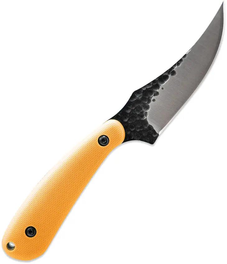 Skallywag Tactical Scorpion Fixed Blade - Orange Nylon Handle, Full Tang, PVD Coated 2.75 Inch Skinner Blade by Skallywag Tactical