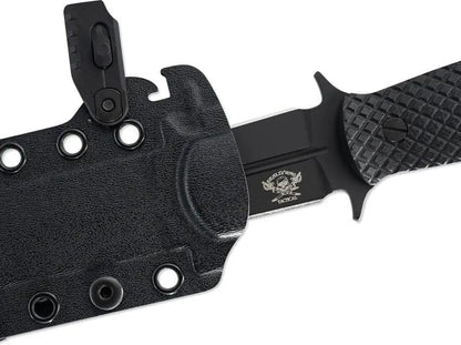 Skallywag Tactical The Malice Fixed Blade - Black PVD Coated Double Edge Bohler K340 ISODUR Blade by Skallywag Tactical