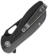 Skallywag Tactical Mudskipper Linerlock Knife - 14C28N Sandvik Stainless Tanto Blade With Black Micarta Handle by Skallywag Tactical