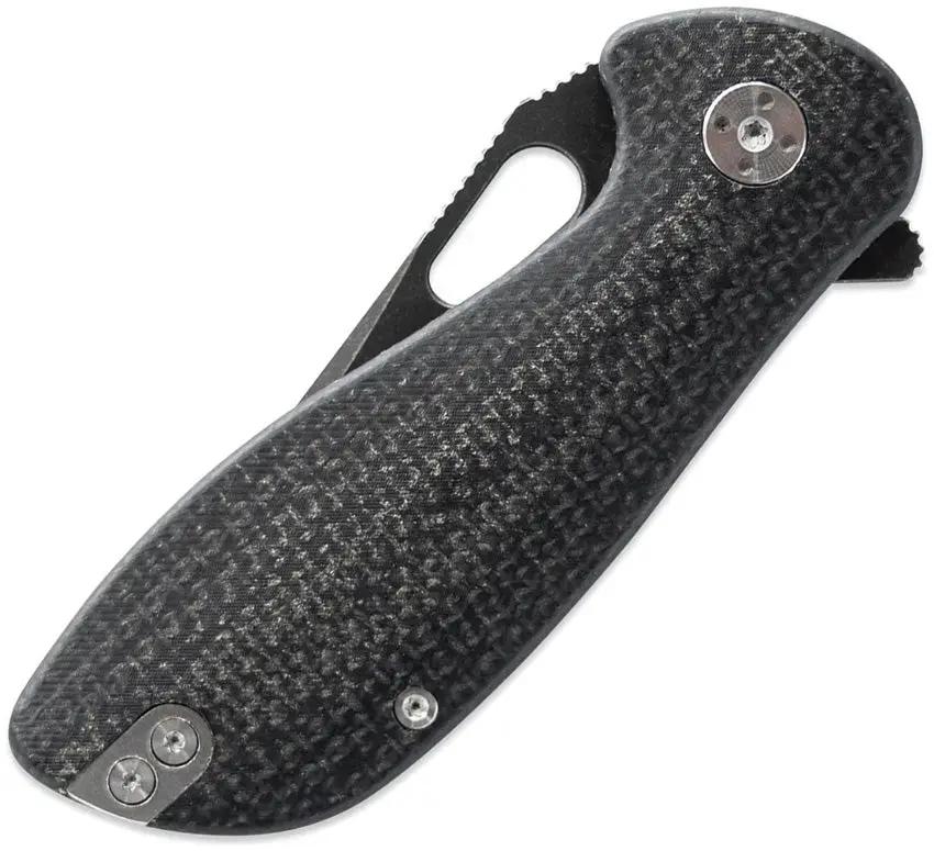 Skallywag Tactical Mudskipper Linerlock Knife - 14C28N Sandvik Stainless Tanto Blade With Black Micarta Handle by Skallywag Tactical