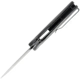 Skallywag Tactical Mudskipper Linerlock Knife - 14C28N Sandvik Stainless Tanto Blade With Black Micarta Handle by Skallywag Tactical