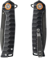 Skallywag Tactical Sao Feng Linerlock G10 Knife - D2 Tool Steel Drop Point with Black PVD Finish and Extended Tang by Skallywag Tactical