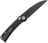 Skallywag Tactical Porpoise Crossbar Lock - Wharncliffe Blade in Black Stonewash Bohler N690 with G10 Handle by Skallywag Tactical