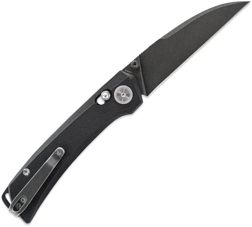 Skallywag Tactical Porpoise Crossbar Lock - Wharncliffe Blade in Black Stonewash Bohler N690 with G10 Handle by Skallywag Tactical