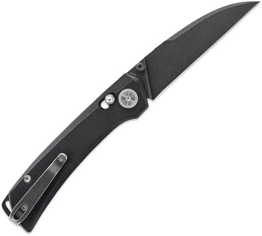 Skallywag Tactical Porpoise Crossbar Lock - Wharncliffe Blade in Black Stonewash Bohler N690 with G10 Handle by Skallywag Tactical