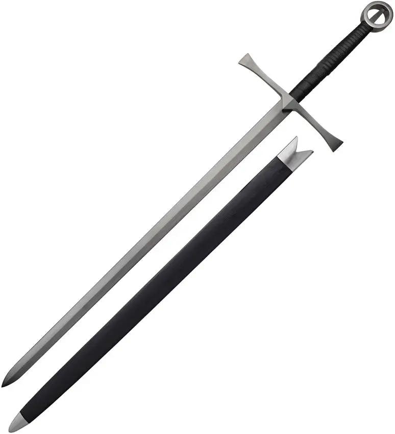 Legacy Arms Irish Hand And Half Sword SL0011 - Full Tang 5160 Carbon Steel Blade, Black Leather Wrapped Handle by Legacy Arms