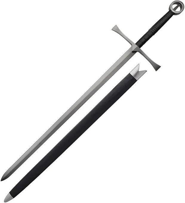 Legacy Arms Irish Hand And Half Sword SL0011 - Full Tang 5160 Carbon Steel Blade, Black Leather Wrapped Handle by Legacy Arms