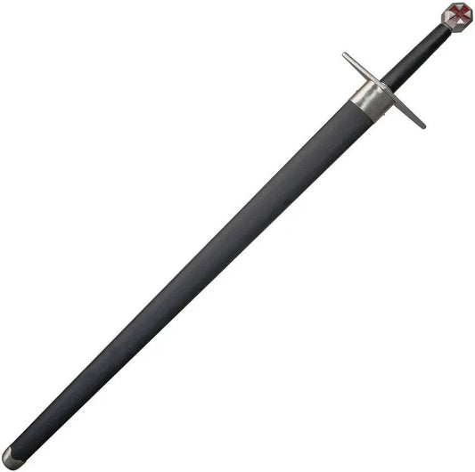 Legacy Arms Templar Knight Sword - Satin Finish 34.5in 5160 Steel Blade Leather Wrapped Handle by Legacy Arms