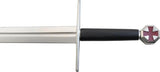 Legacy Arms Templar Knight Sword - Satin Finish 34.5in 5160 Steel Blade Leather Wrapped Handle by Legacy Arms