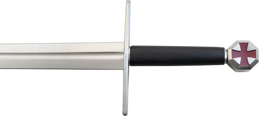 Legacy Arms Templar Knight Sword - Satin Finish 34.5in 5160 Steel Blade Leather Wrapped Handle by Legacy Arms