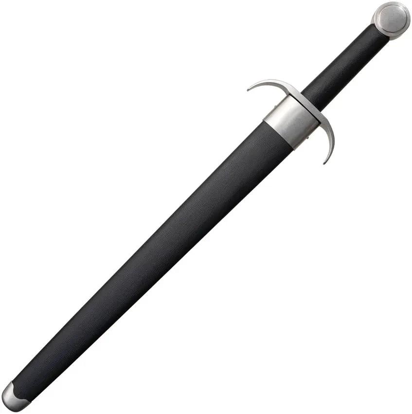 Legacy Arms Knight's Riding Sword SL7051 - Satin 5160 Carbon Steel Blade, Steel Guard, Black Leather Scabbard by Legacy Arms