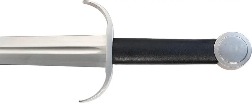 Legacy Arms Knight's Riding Sword SL7051 - Satin 5160 Carbon Steel Blade, Steel Guard, Black Leather Scabbard by Legacy Arms