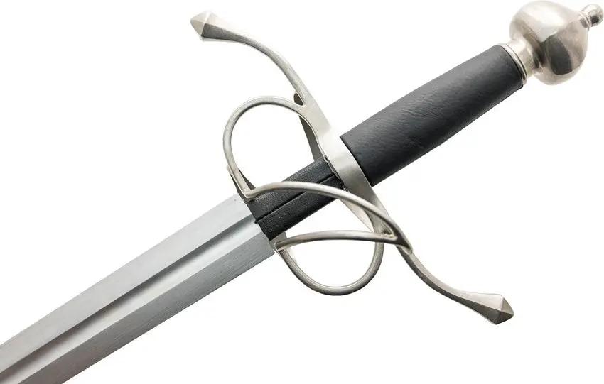 Kingston Arms Renaissance Side Sword SM22031 - Satin Finish 5160 Carbon Steel Blade With Leather Wrapped Handle by Kingston Arms