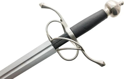 Kingston Arms Renaissance Side Sword SM22031 - Satin Finish 5160 Carbon Steel Blade With Leather Wrapped Handle by Kingston Arms