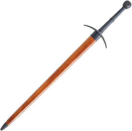 Kingston Arms Bastard Sword SM22501 - Antique Finish 1566 Steel Blade With Black Leather Wrapped Handle by Kingston Arms