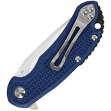 Steel Will Cutjack C22M-1BL Linerlock Knife - 4 Inch Closed, 3 Inch Satin D2 Drop Point Blade, Blue FRN Handle by Steel Will