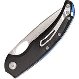 Steel Will Sedge Linerlock - D2 Satin Blade Black G10 Handle Thumb Pull and Pocket Clip by Steel Will