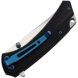 Summit Gear Linerlock Knife - Black G10 Handle, Satin Blade, Extended Tang, Thumb Stud, Pocket Clip by Summit Gear