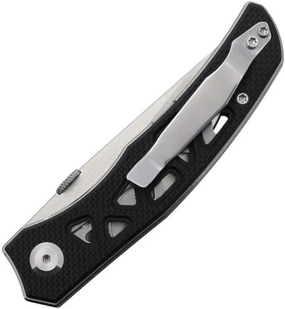 Summit Gear Linerlock Black G10 - Durable 7CR14 Steel Blade, Carbon Fiber Accented Handle, 4.5in Closed by Summit Gear