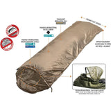 Snugpak Jungle Bag Sleeping Bag - Built-In Mosquito Net And 45F Comfort Rating For Outdoors by Snugpak