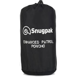 Snugpak Enhanced Patrol Poncho Black - Waterproof Paratex Fabric With Adjustable Hood And Map Pocket by Snugpak