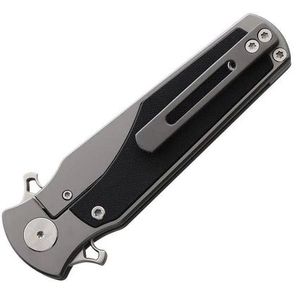 Krudo Mozaik Lte Framelock KMLZ428 - Gray Stainless Handle With Black G10 Onlay And 9Cr18MoV Blade by Krudo