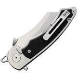 Krudo DAO LTE Framelock KDAT646 - Satin 9Cr18MoV Blade With Black G10 Inlay Extended Tang Copper Backspacer by Krudo