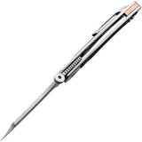 Krudo DAO LTE Framelock KDAT646 - Satin 9Cr18MoV Blade With Black G10 Inlay Extended Tang Copper Backspacer by Krudo