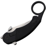 Krudo IKonik Framelock KOIN718 - 2.5In Stonewashed 9Cr18MoV Blade, 4.75In Closed, Black G10 Inlay by Krudo