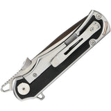 Krudo Karsino 10 LTE Framelock Knife - Satin 8Cr13MoV Blade With Black G10 Handle by Krudo
